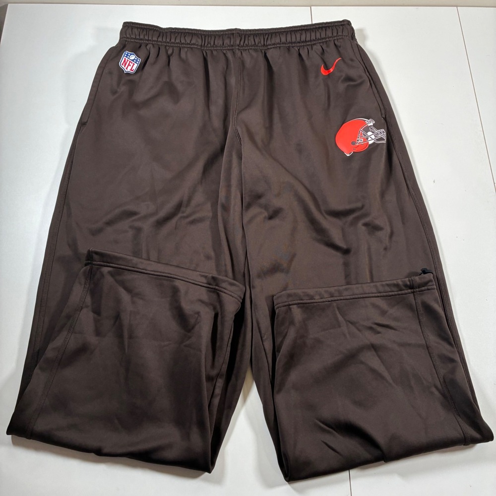Nike Cleveland Browns Player Issue Sweatpants 3XL Brown NFL Onfield Therma-FIT - Picture 2 of 11